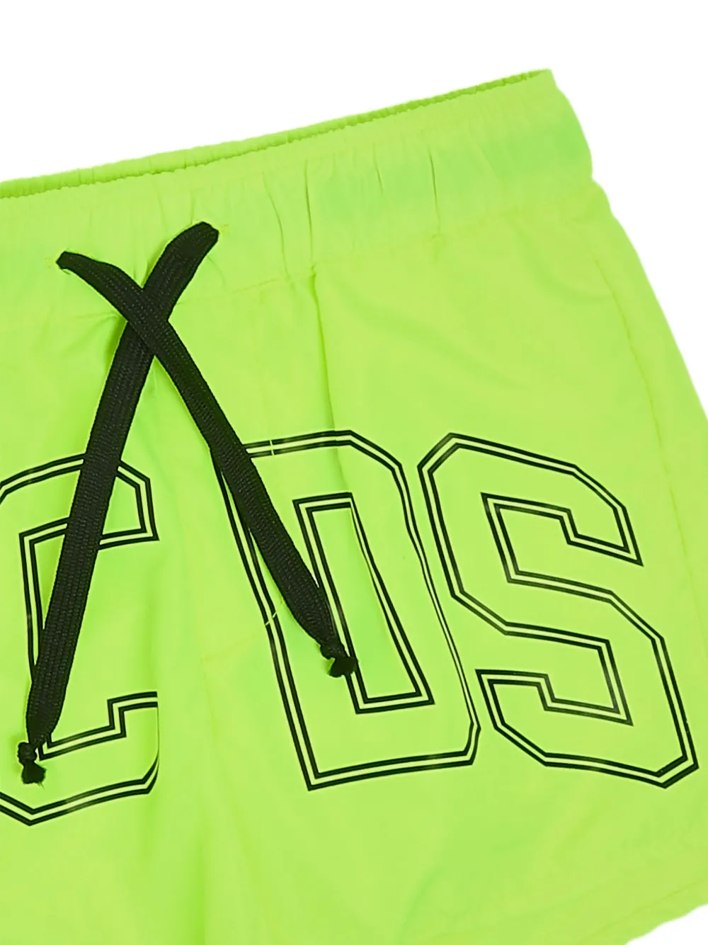 Gcds Kids Zwembroek met logoprint en trekkoord Groen