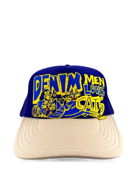 KAPITAL embroidered mesh-panel cap