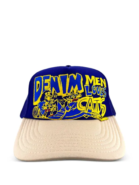 KAPITAL embroidered mesh-panel cap