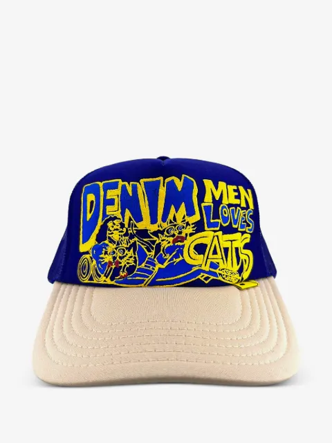 KAPITAL embroidered mesh-panel cap
