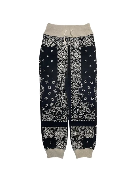 KAPITAL bandana-print fleece track pants