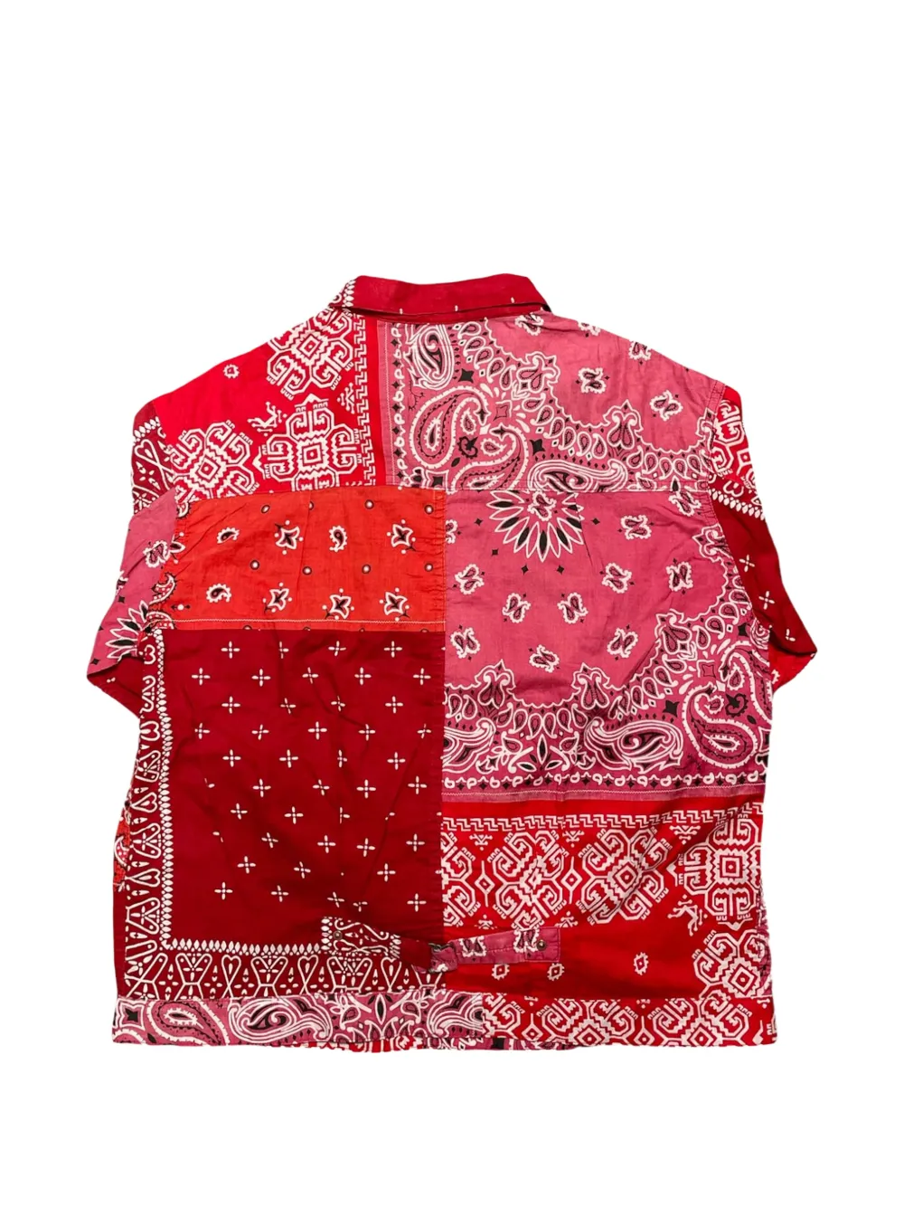 KAPITAL Overhemd met bandana-patchwork Rood