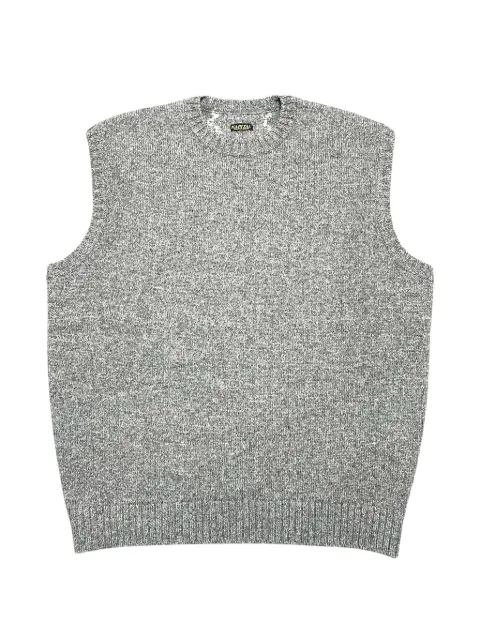 KAPITAL Bone-intarsia knitted vest