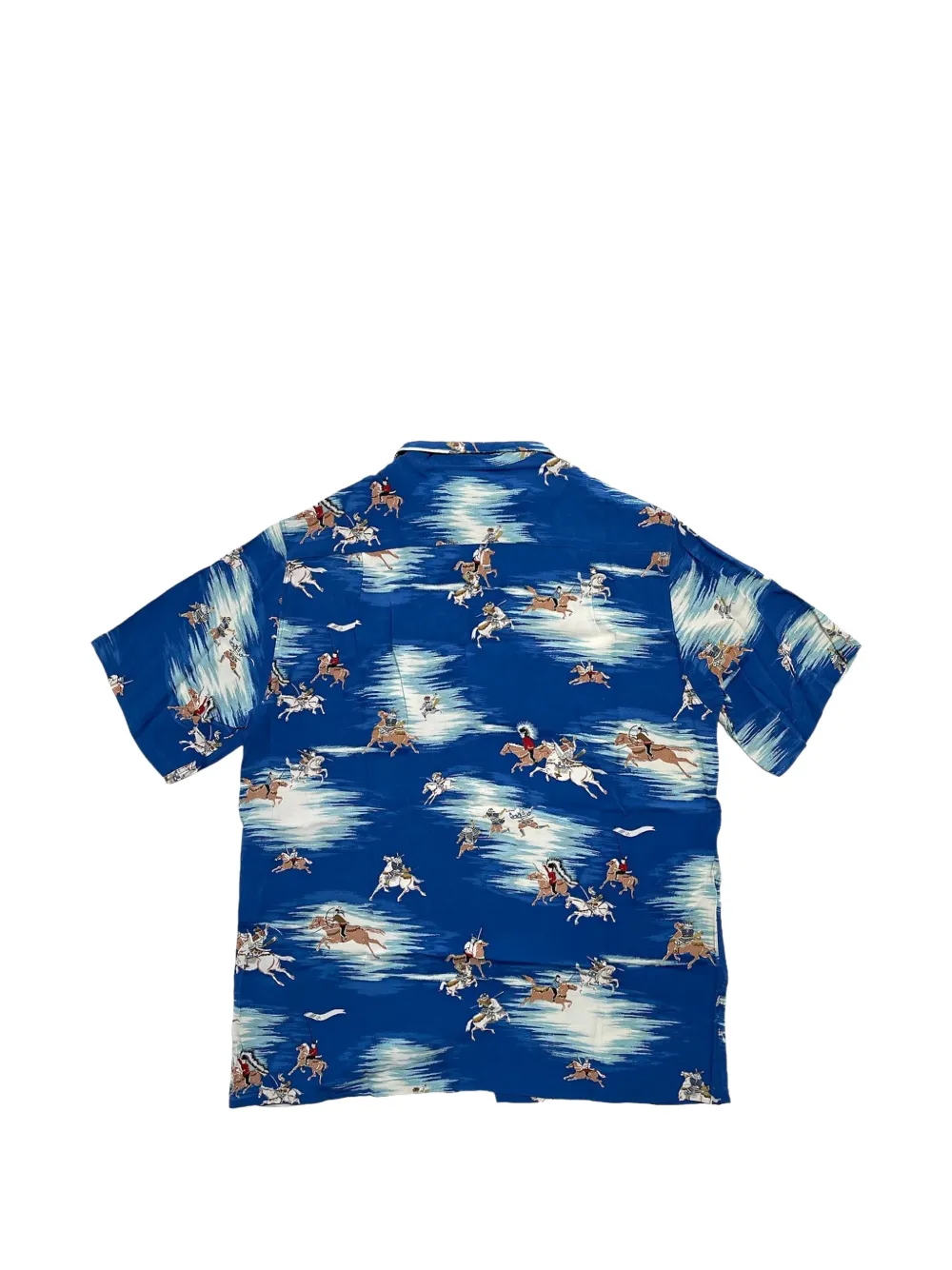 KAPITAL Kamikaze Aloha overhemd met korte mouwen Blauw
