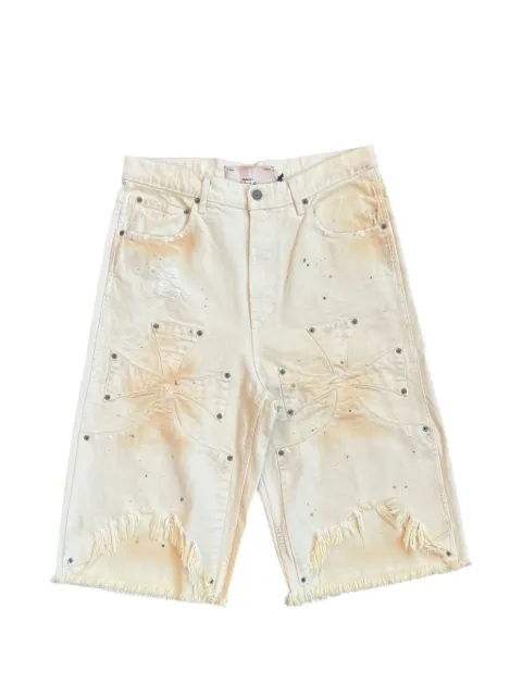 SEKRIT Chopper cross-patch shorts