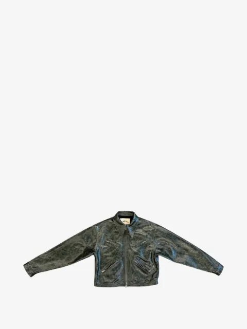 SEKRIT crinkled-leather jacket