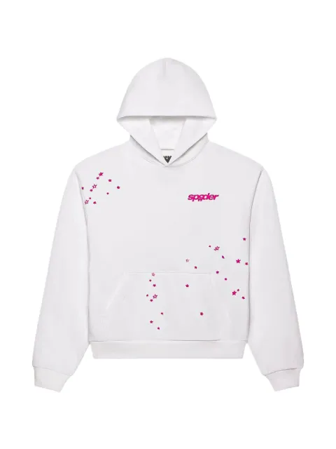 SP5DER Fractured Logo star-pattern hoodie