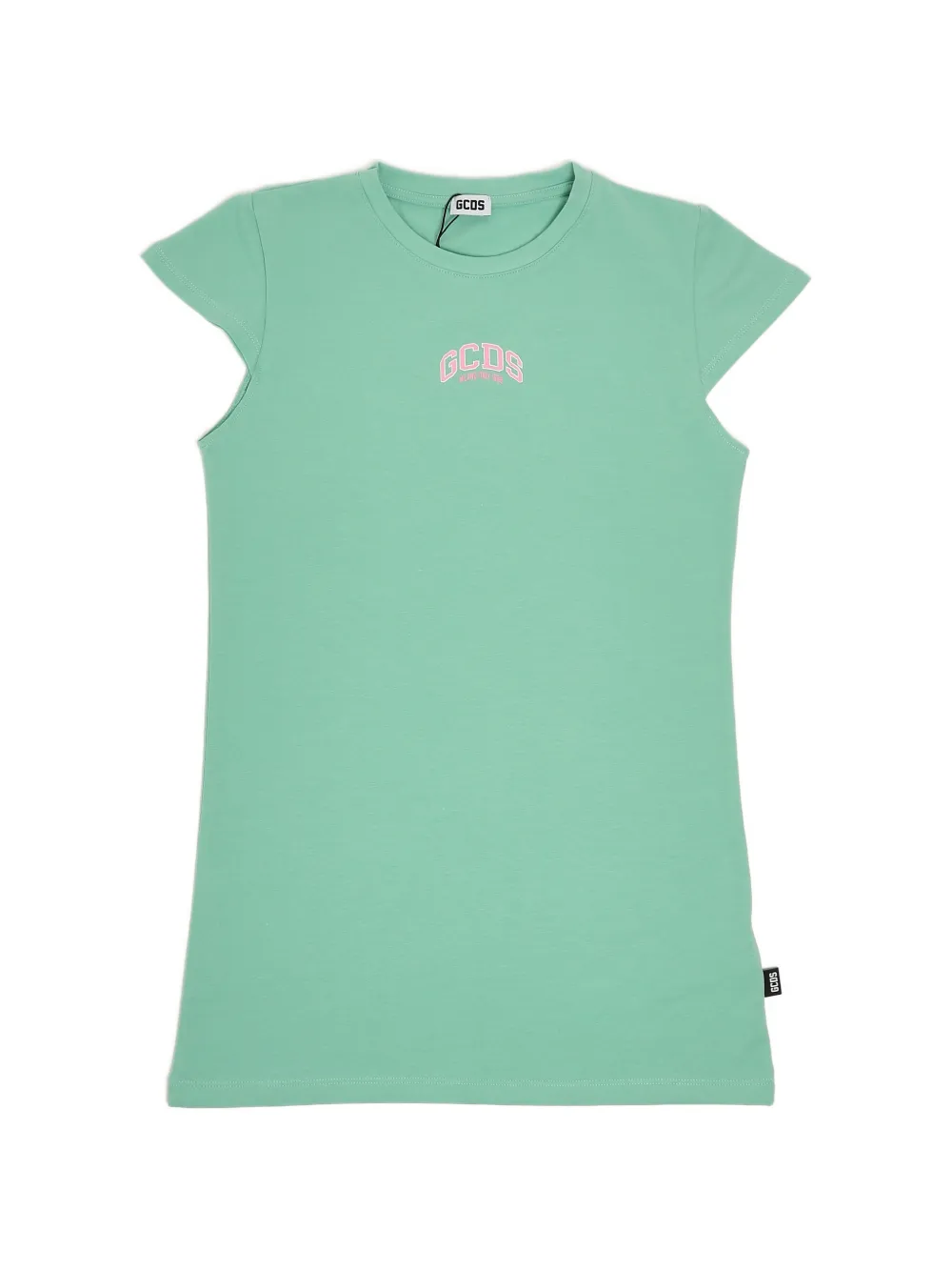 Gcds Kids logo-print cap-sleeve dress - Grün
