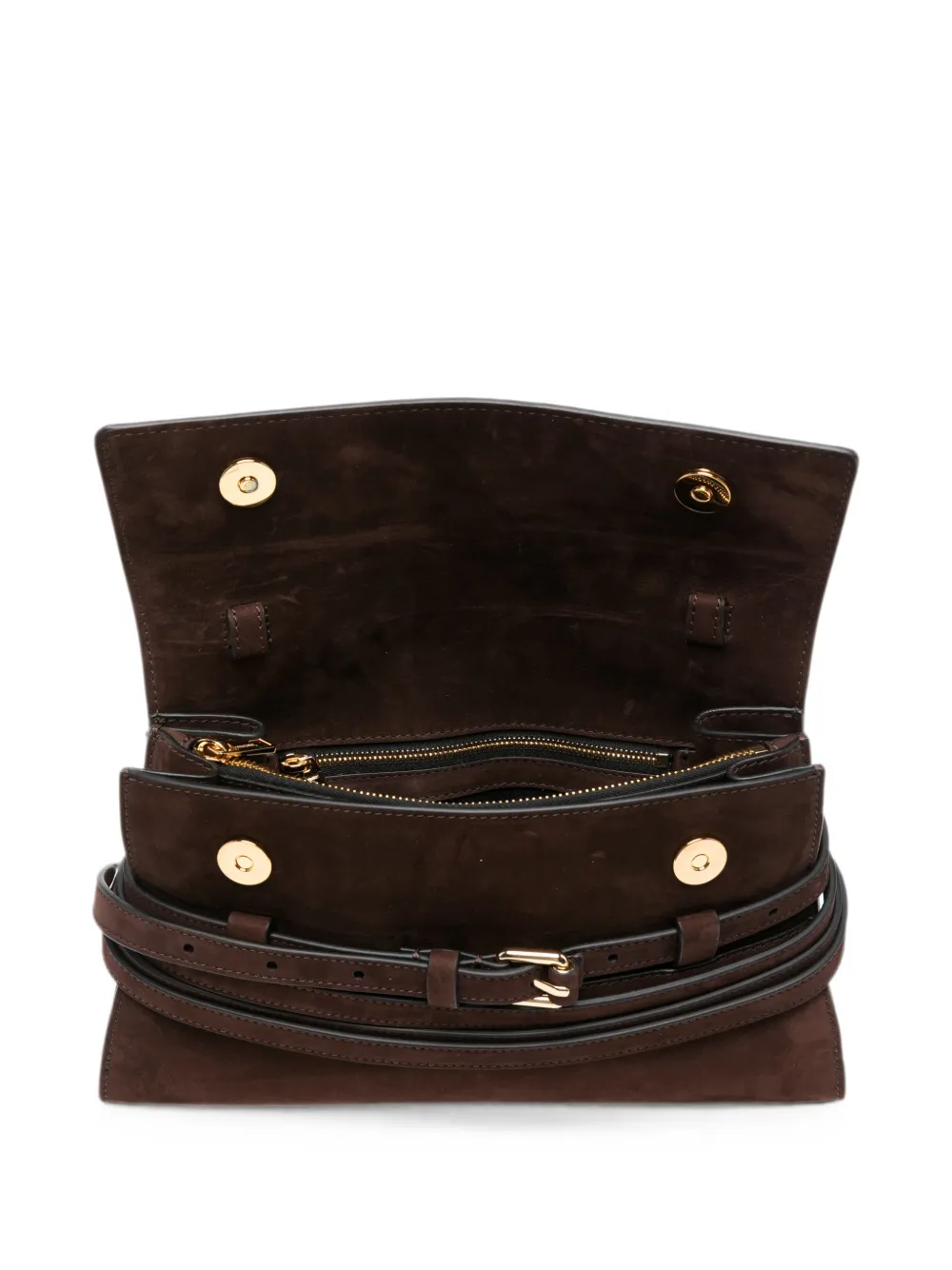 Moschino Clutch met gesp Bruin