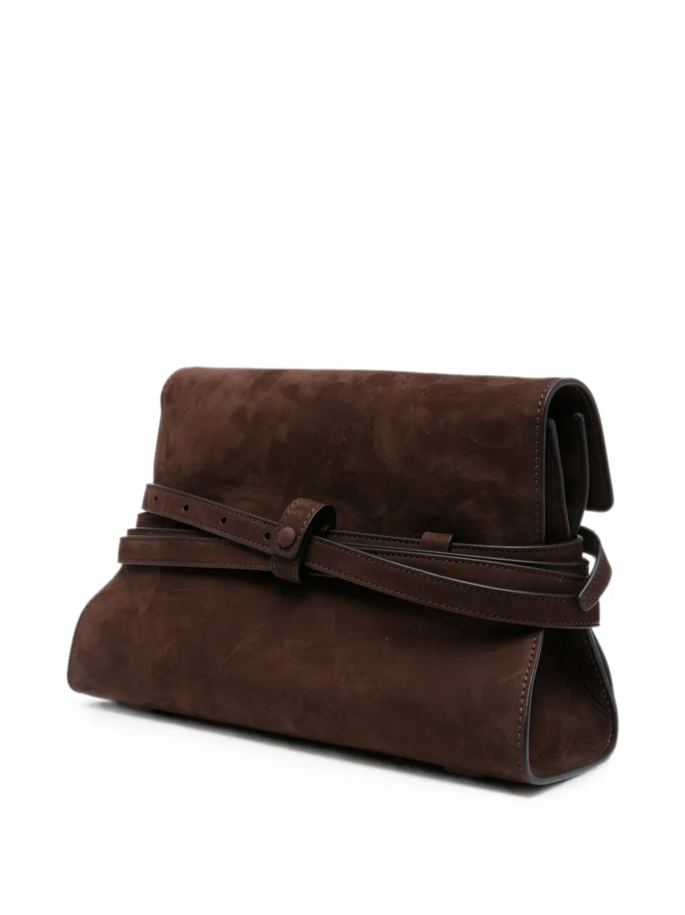 Moschino Clutch met gesp Bruin