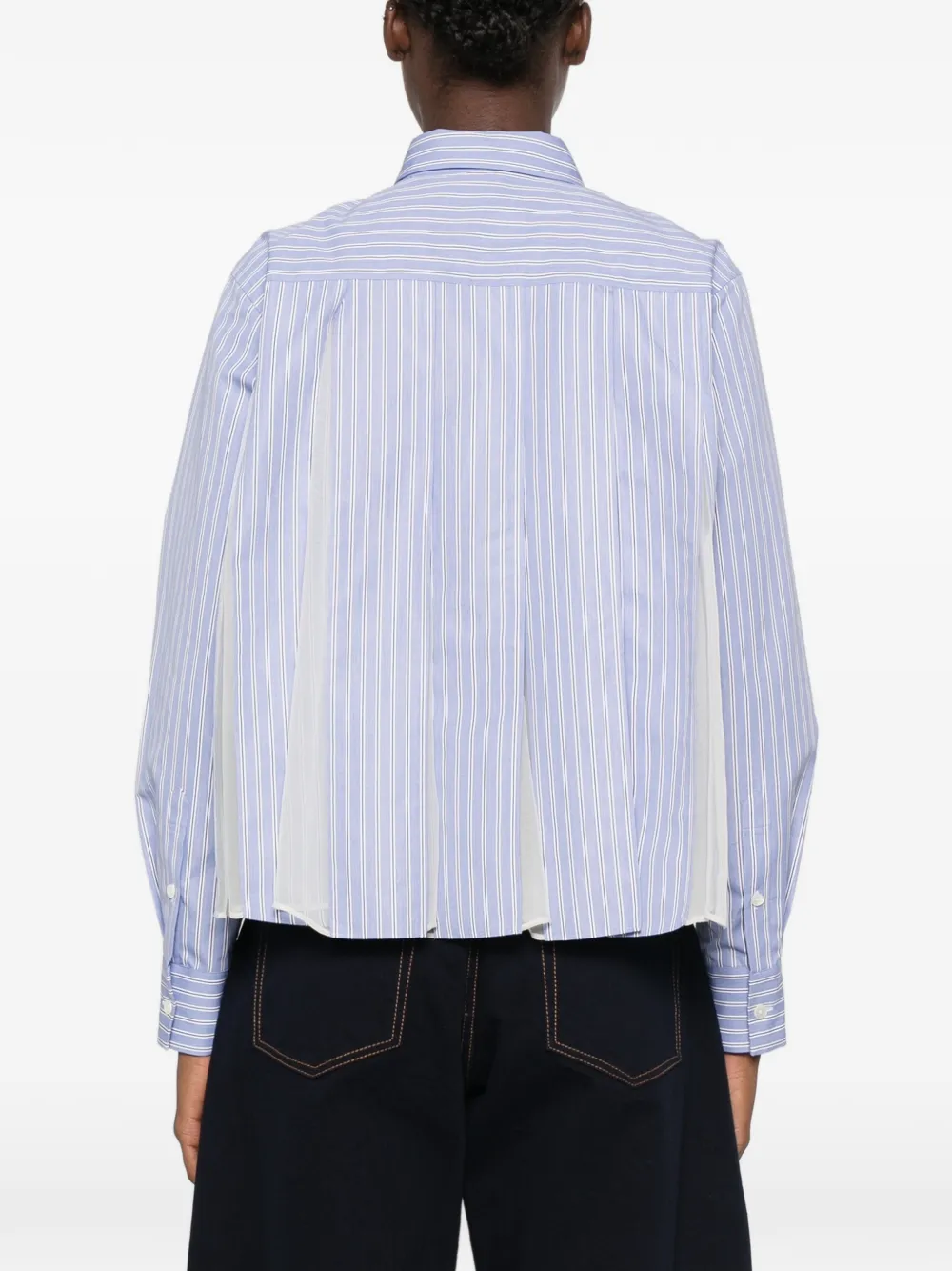 sacai striped shirt Blauw
