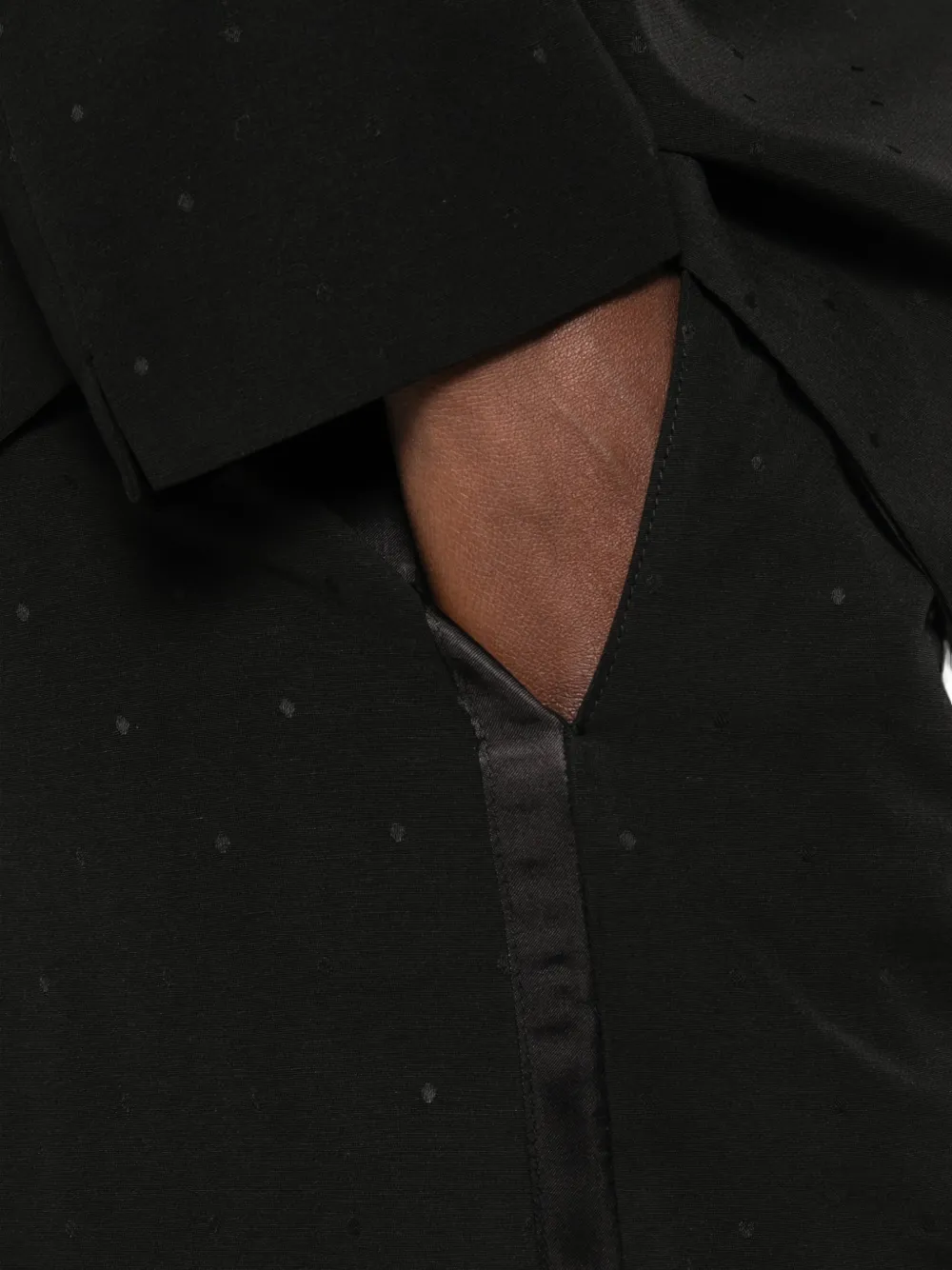 Forte Pantalon met satijnen afwerking Zwart