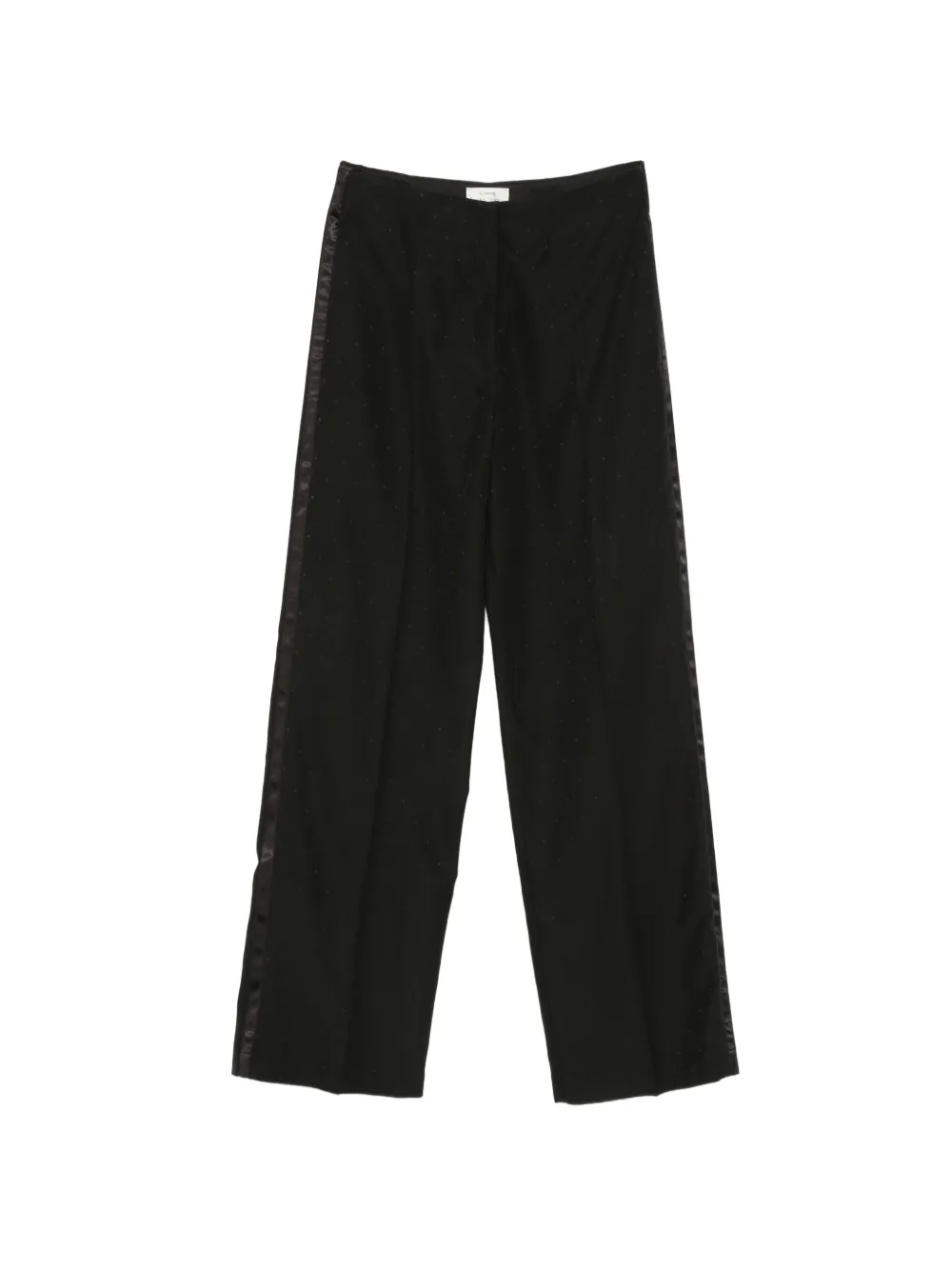 Forte Forte satin-trim tailored trousers - Nero