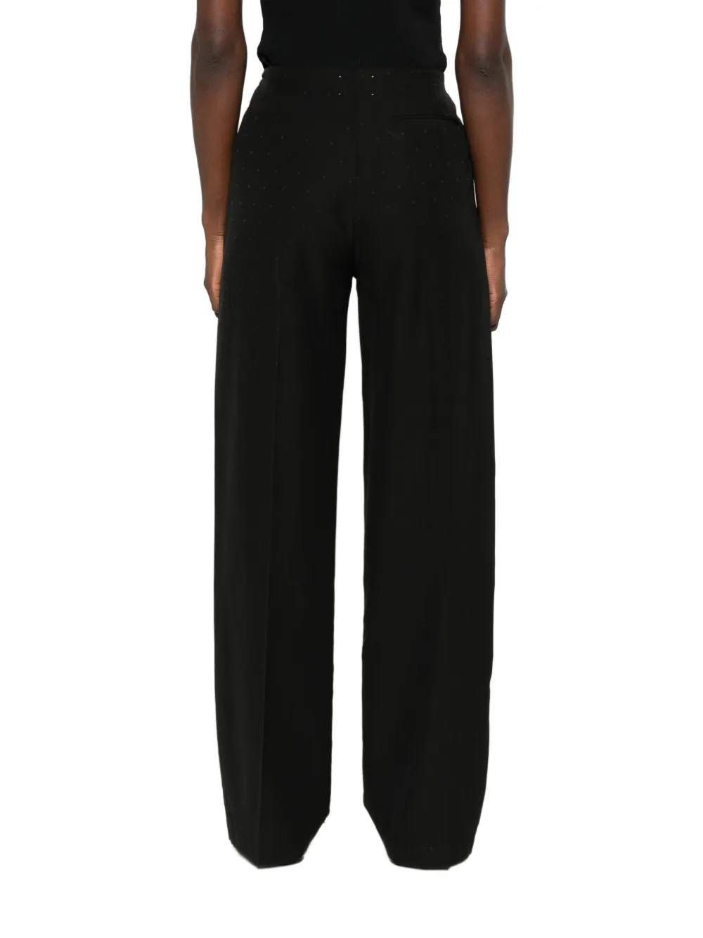 Forte Pantalon met satijnen afwerking Zwart