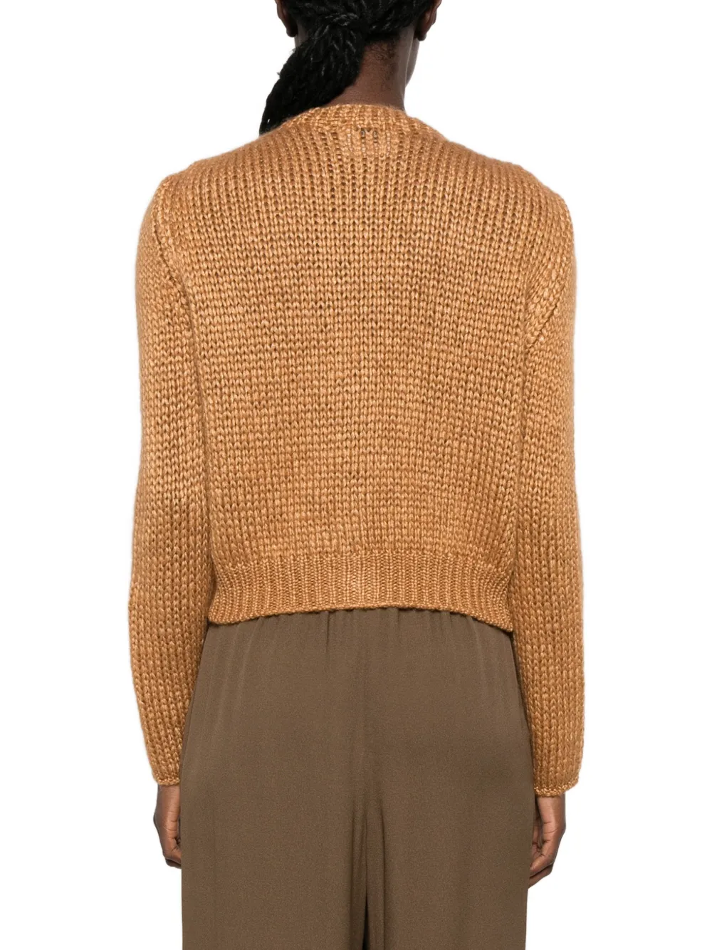 Forte Grofgebreid vest Bruin