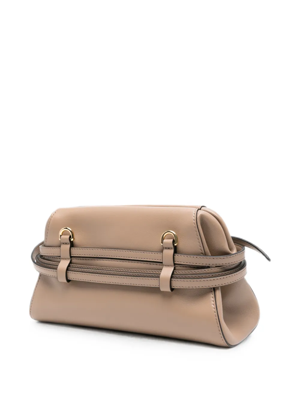 Moschino Clutch met gesp Beige