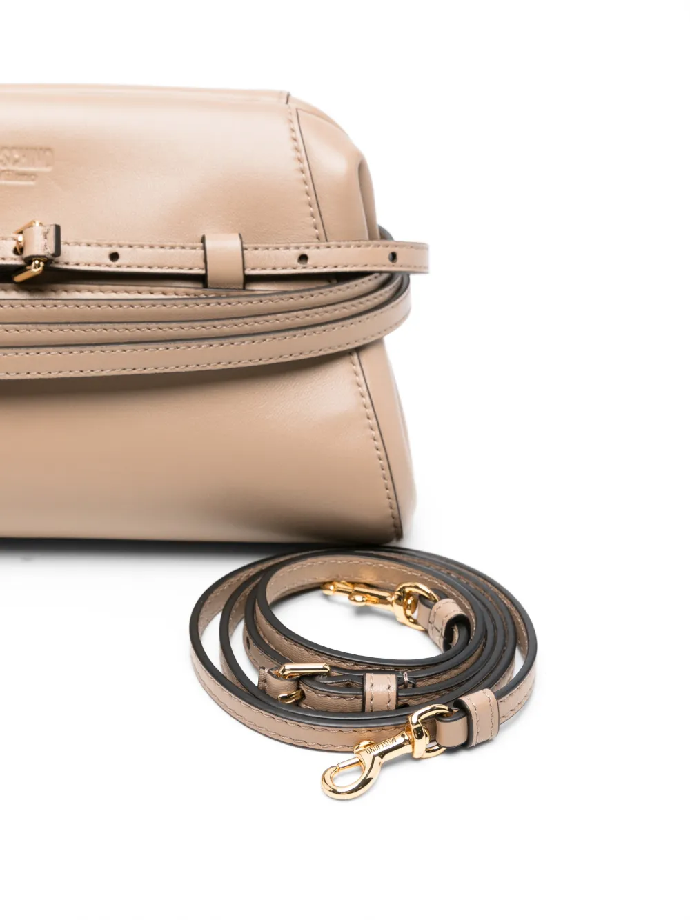 Moschino Clutch met gesp Beige
