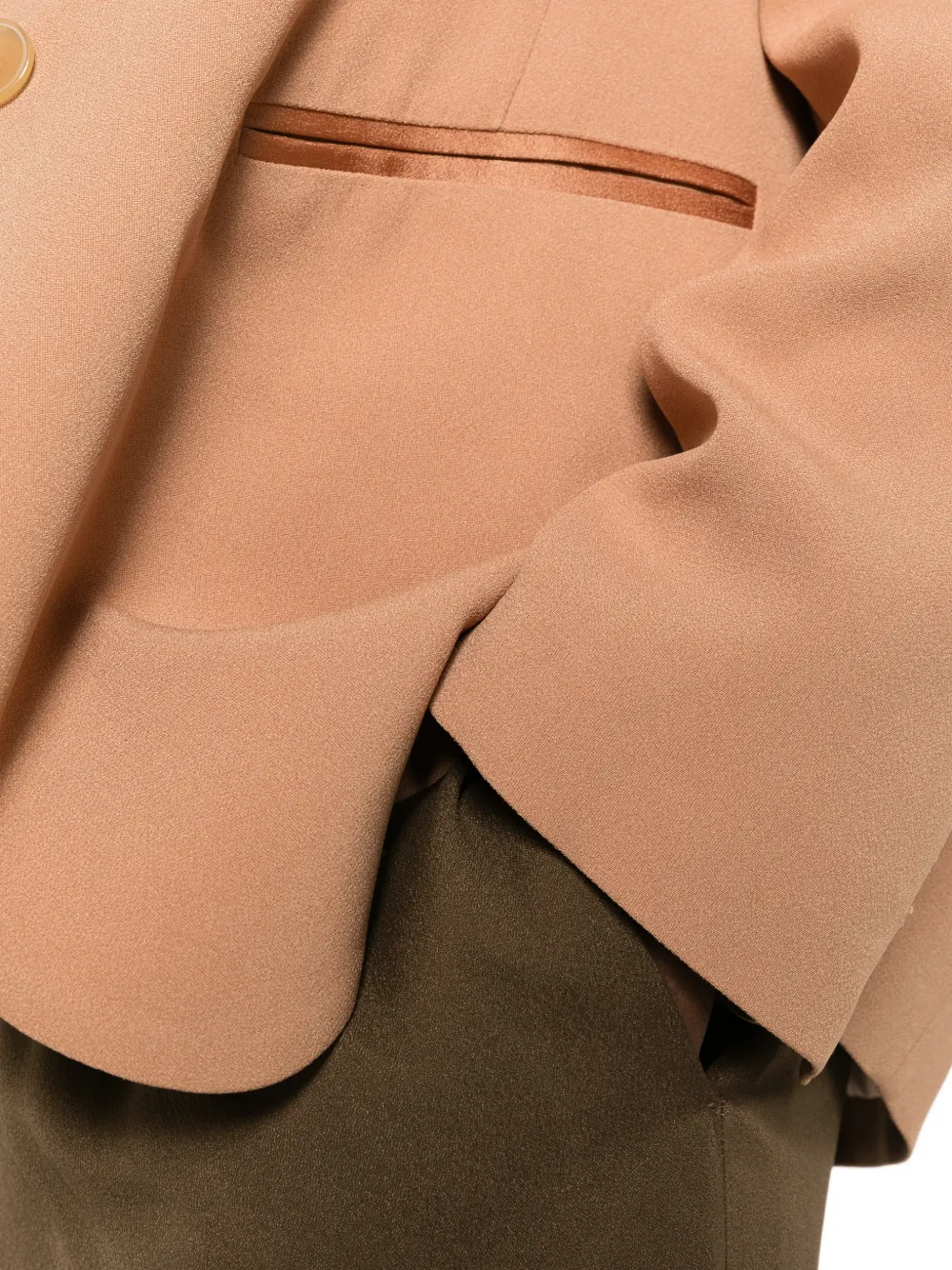 Forte Blazer met enkele rij knopen Bruin