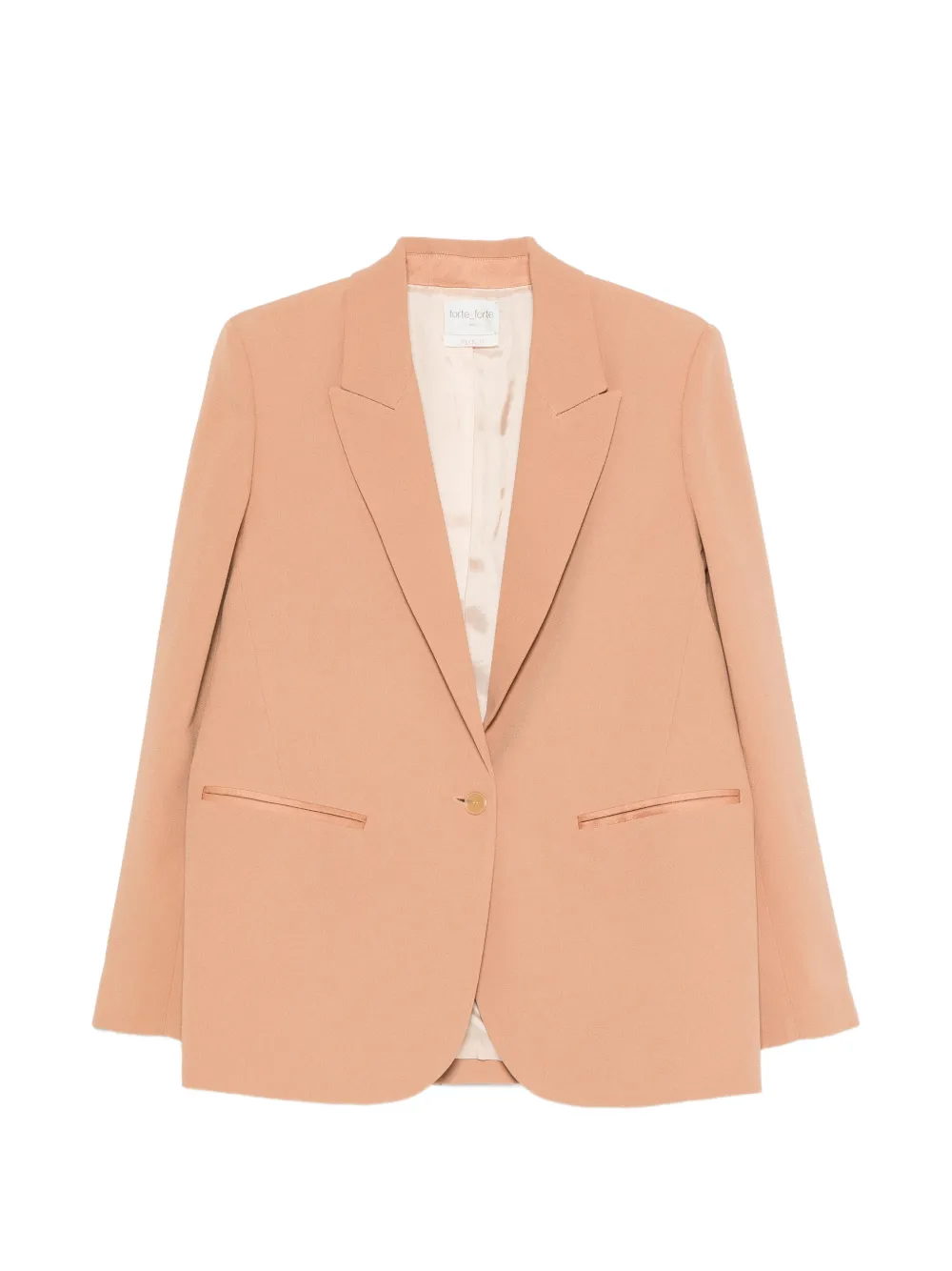 Forte Forte single-breasted peak-lapel blazer - Marrone