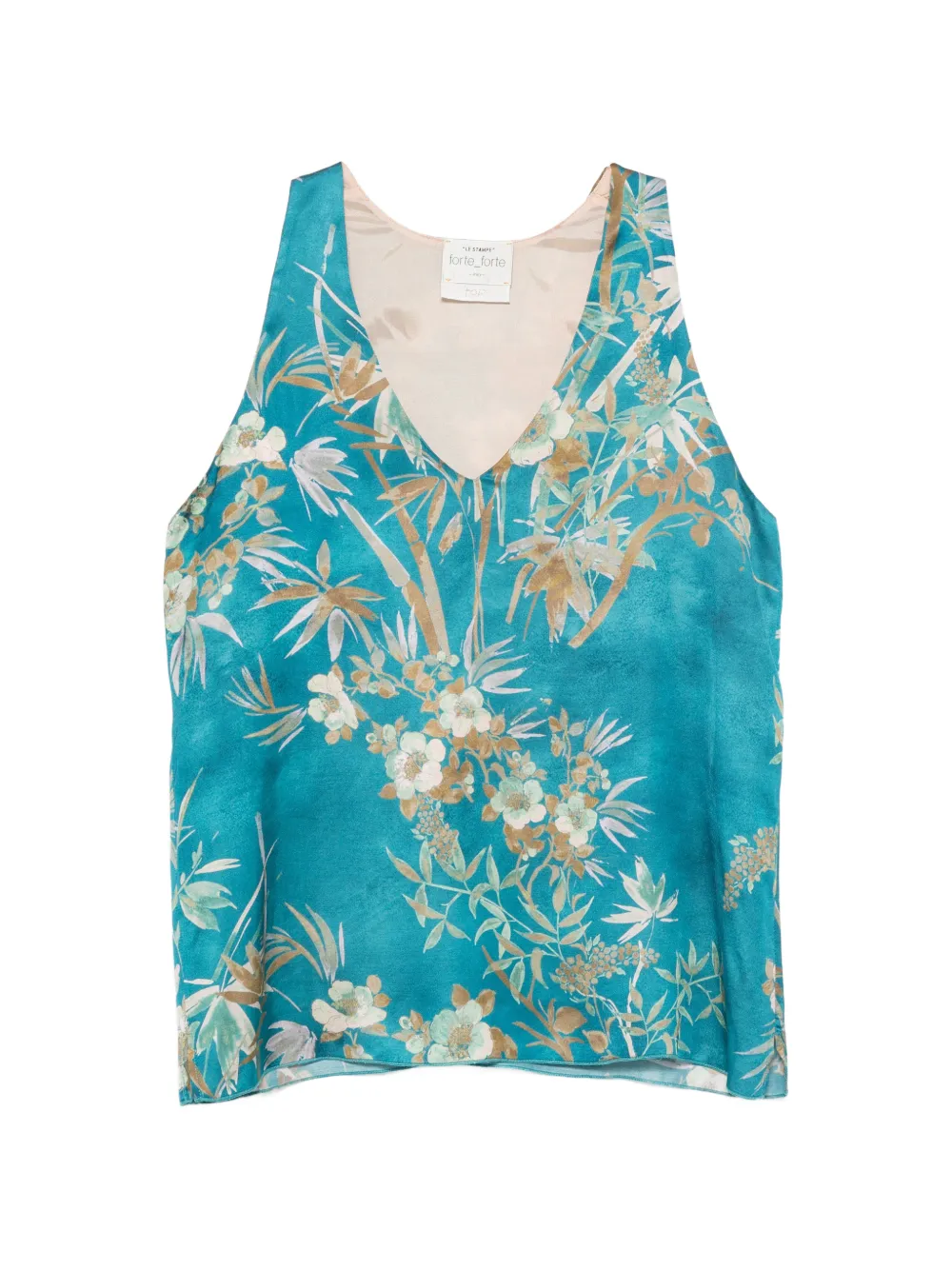 Forte Forte floral-print sleeveless top - Blu