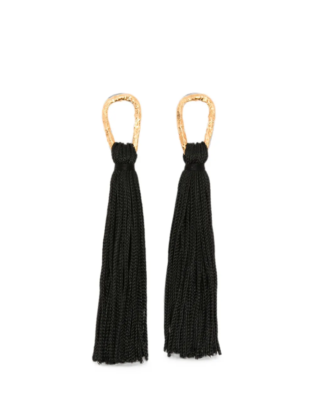 Forte Forte hammered tassel earrings - Oro