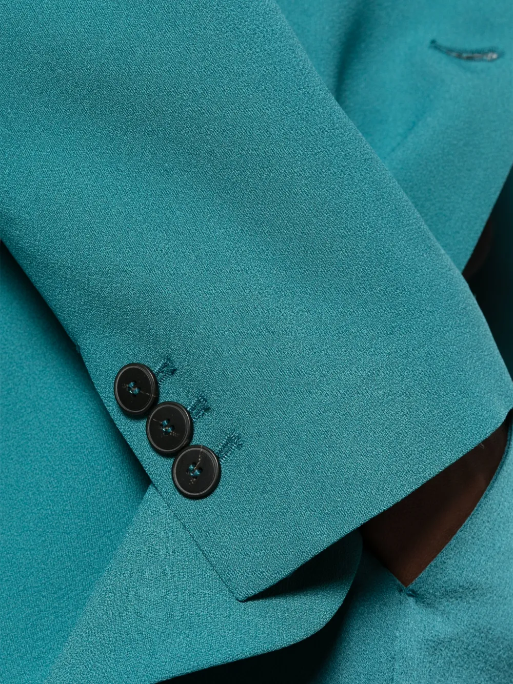 Forte Jack met enkele rij knopen en gekerfde revers Blauw