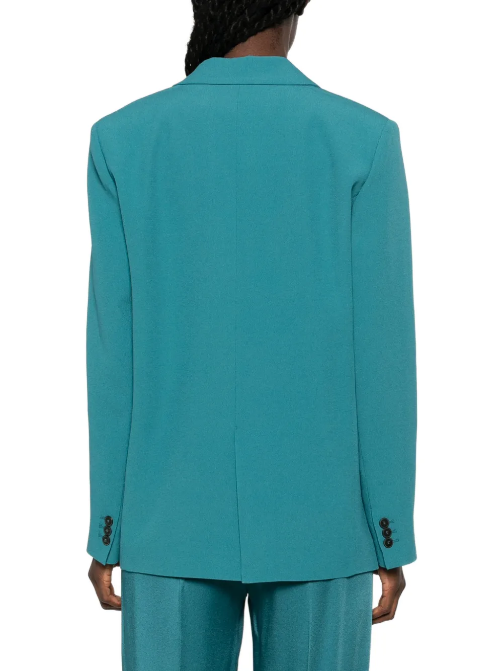Forte Jack met enkele rij knopen en gekerfde revers Blauw