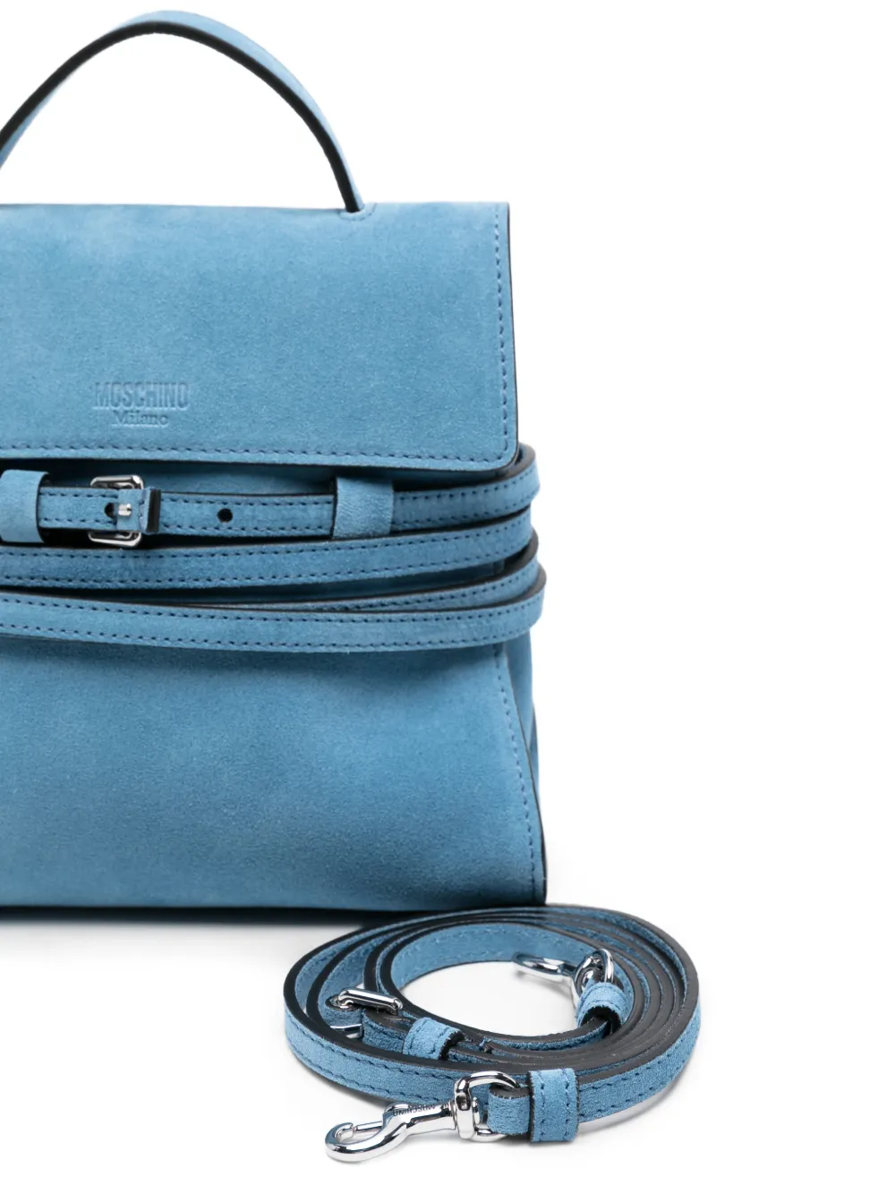 Moschino Shopper met gesp Blauw