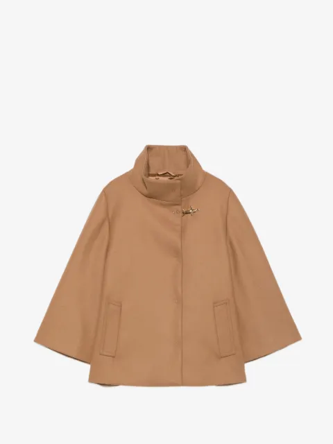 Fay hook-fastening funnel-neck jacket