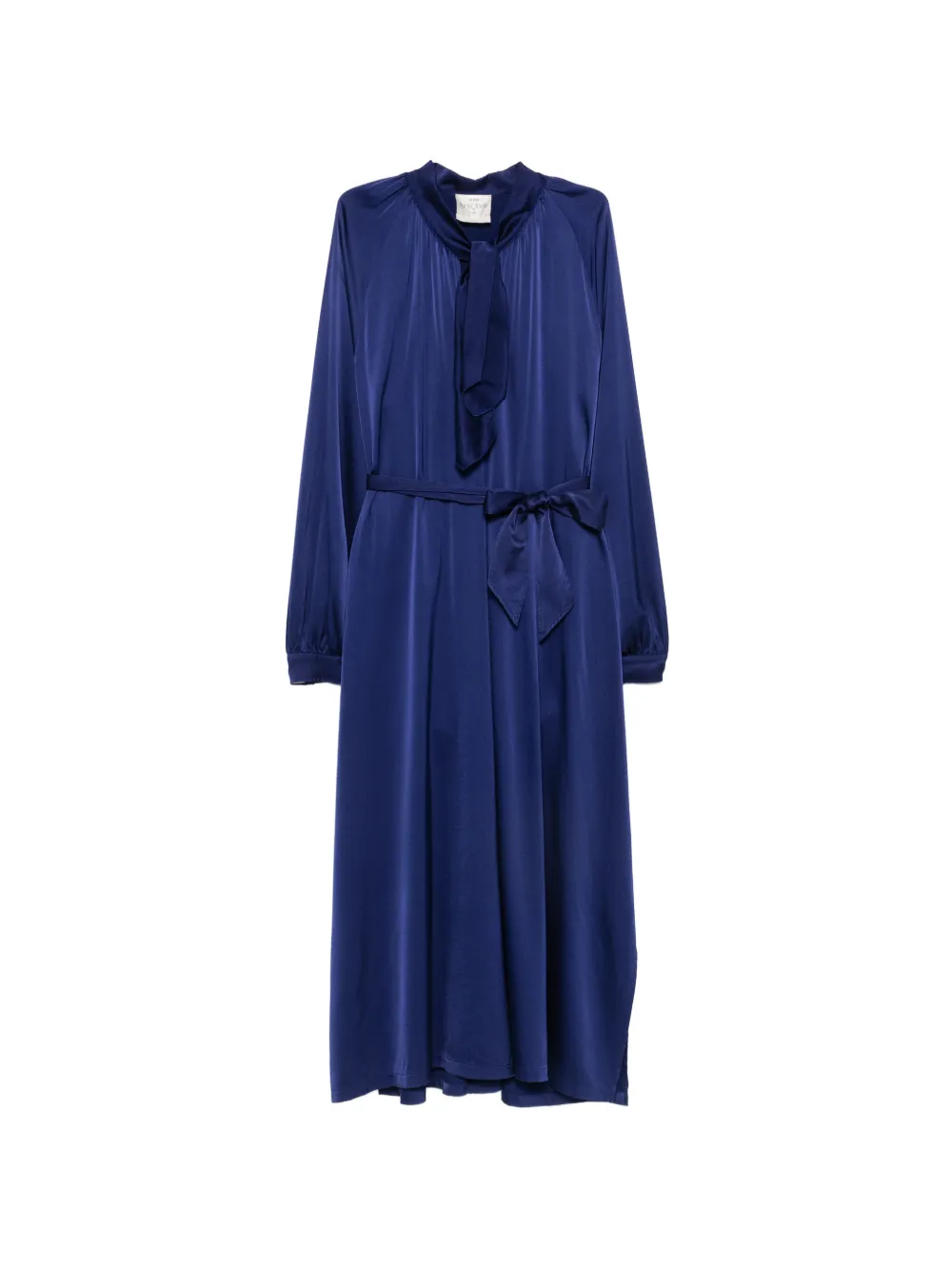 Forte Forte tie-neck belted midi dress - Blu