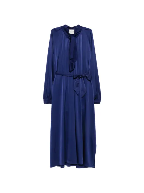 Forte Forte vestido midi con cinturón y moño en el cuello
