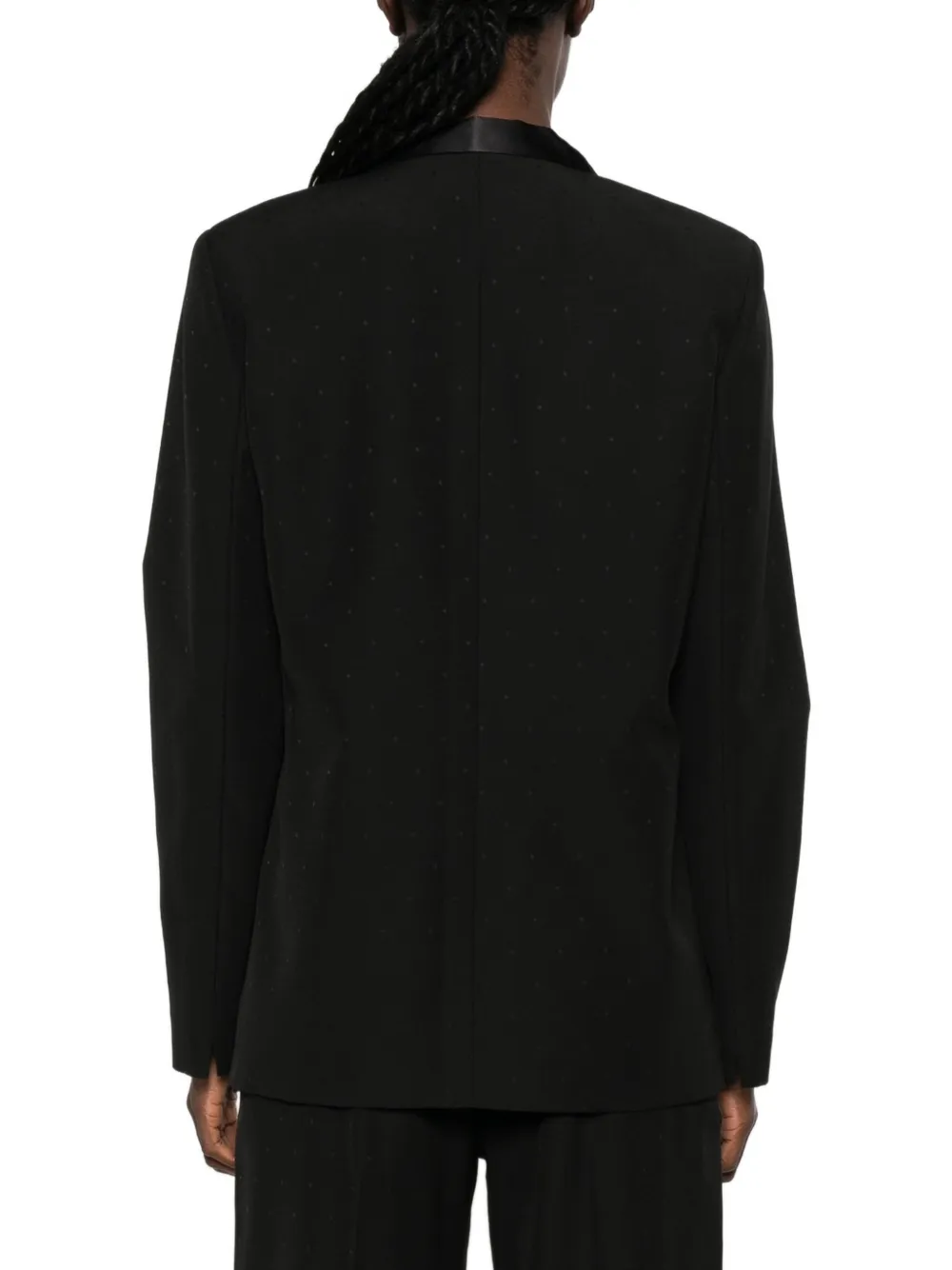 Forte Blazer met sjaalrevers en satijnen afwerking Zwart