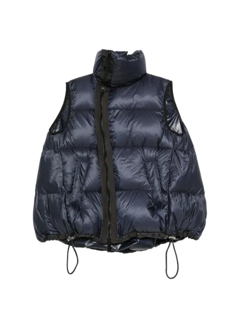 sacai quilted zip-up gilet