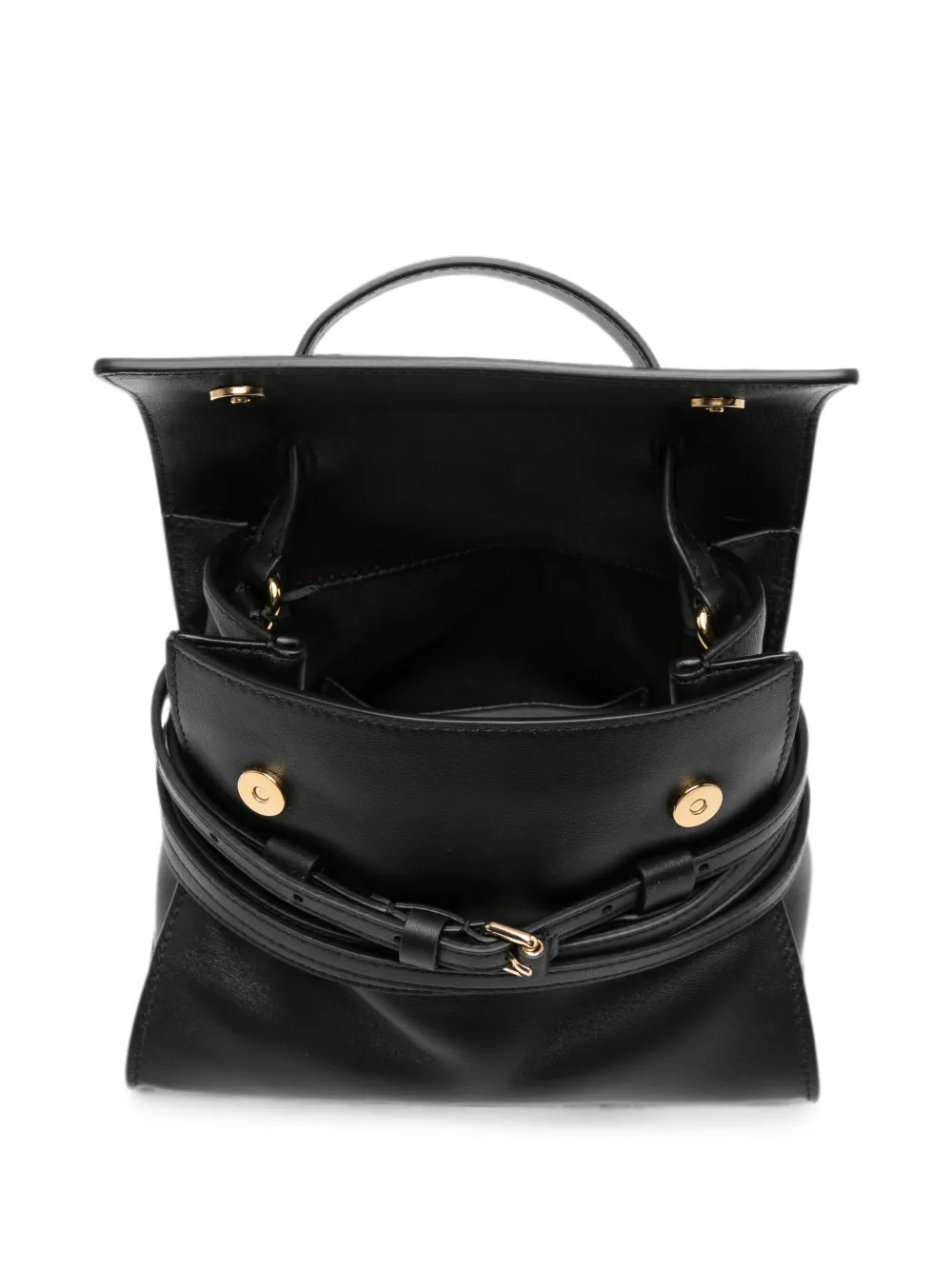 Moschino Leren shopper Zwart