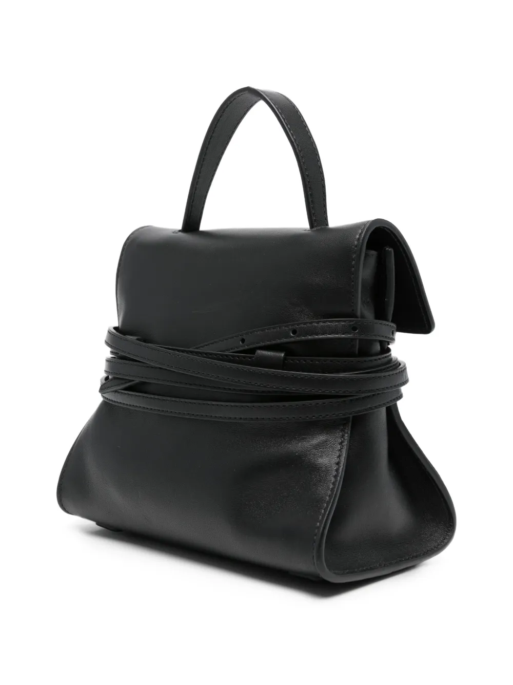 Moschino Leren shopper Zwart