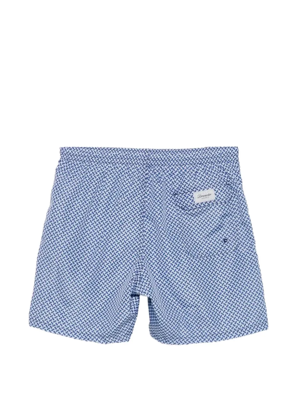 Drumohr Zwembroek met geometrische print Blauw