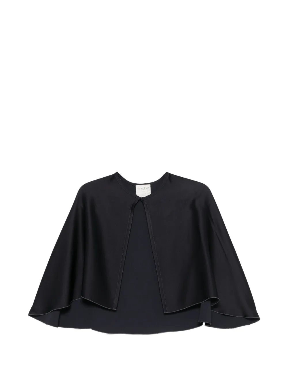 Forte Forte satin-finish cape-style shirt - Blu