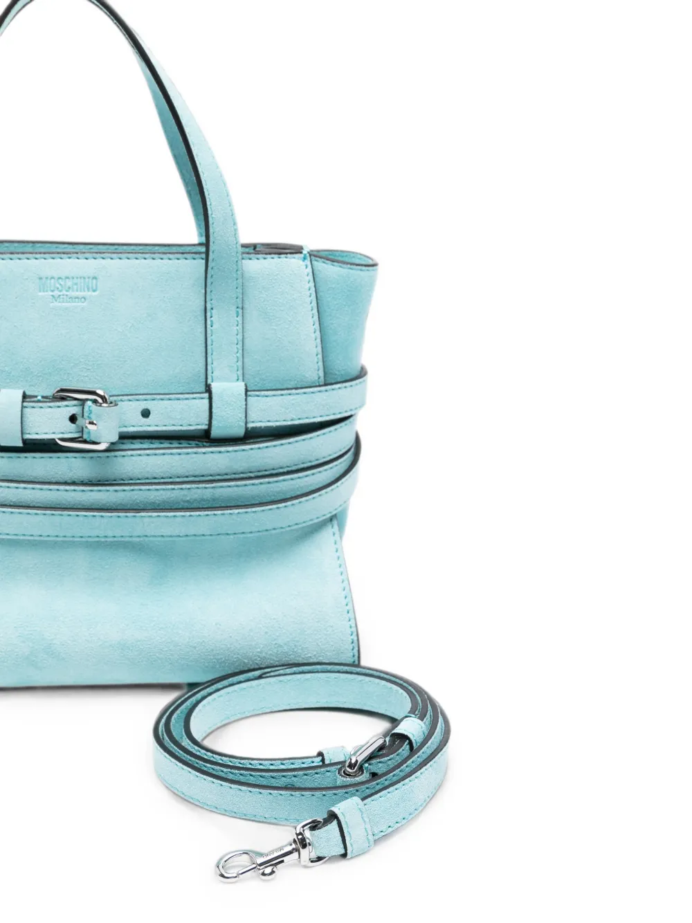 Moschino Shopper met gesp Blauw