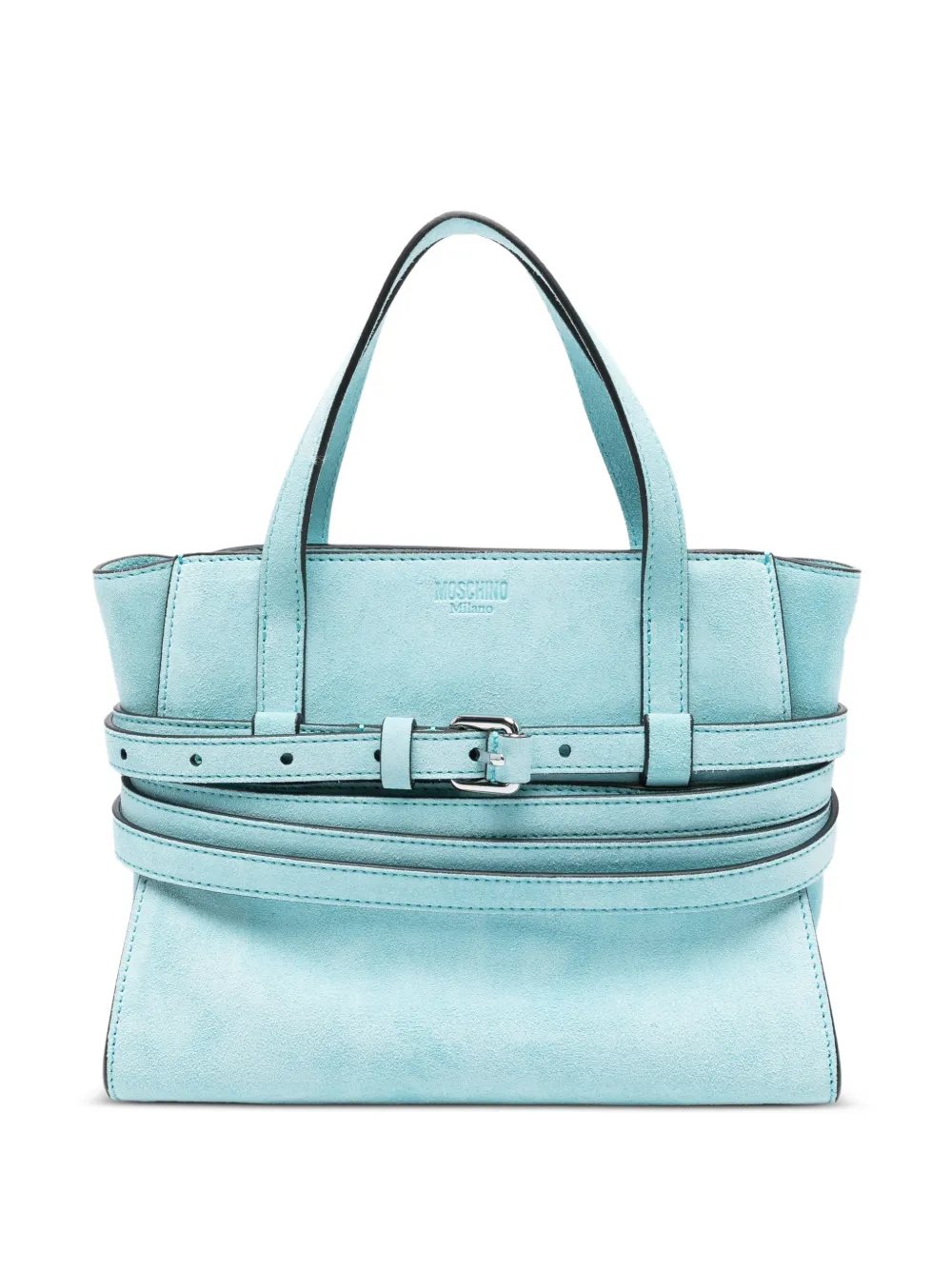 Moschino buckle-detail tote bag - Blu