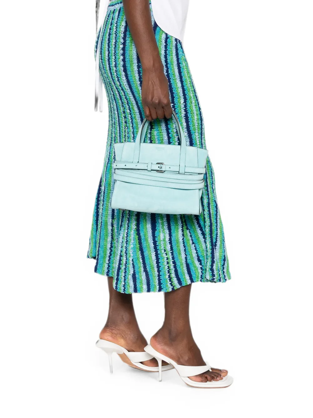 Moschino Shopper met gesp Blauw