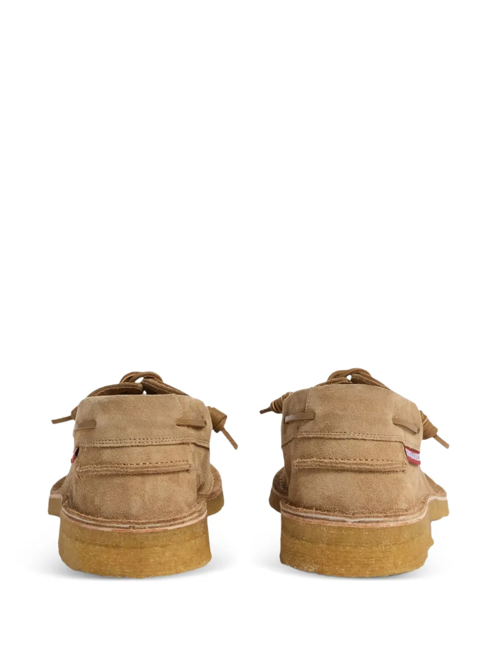DSQUARED2 suede knot-closure boat shoes Beige