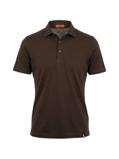 Drumohr Camisa polo com fechamento por botões e fenda lateral