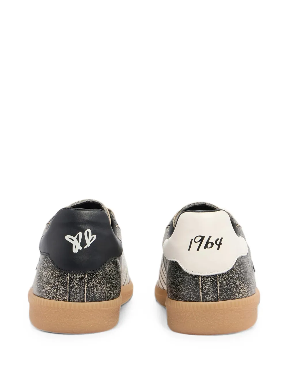 DSQUARED2 Rebels cracked-effect sneakers Zwart