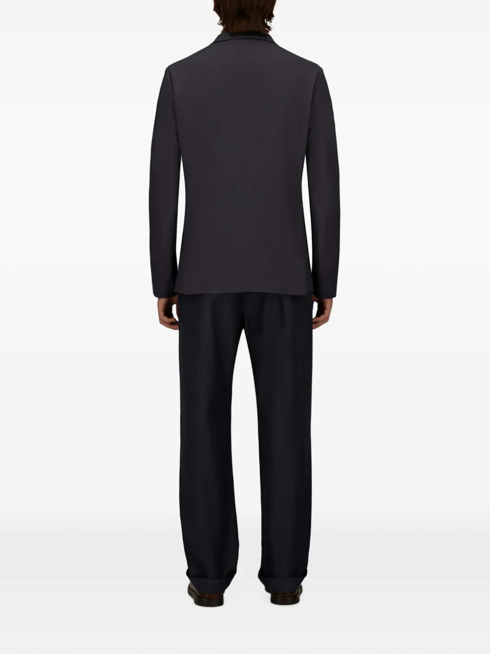Herno Seersucker blazer met enkele rij knopen Blauw