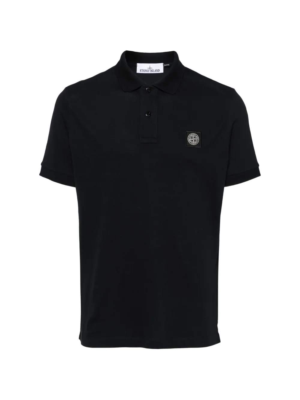 Stone Island logo-patch polo shirt - Blau
