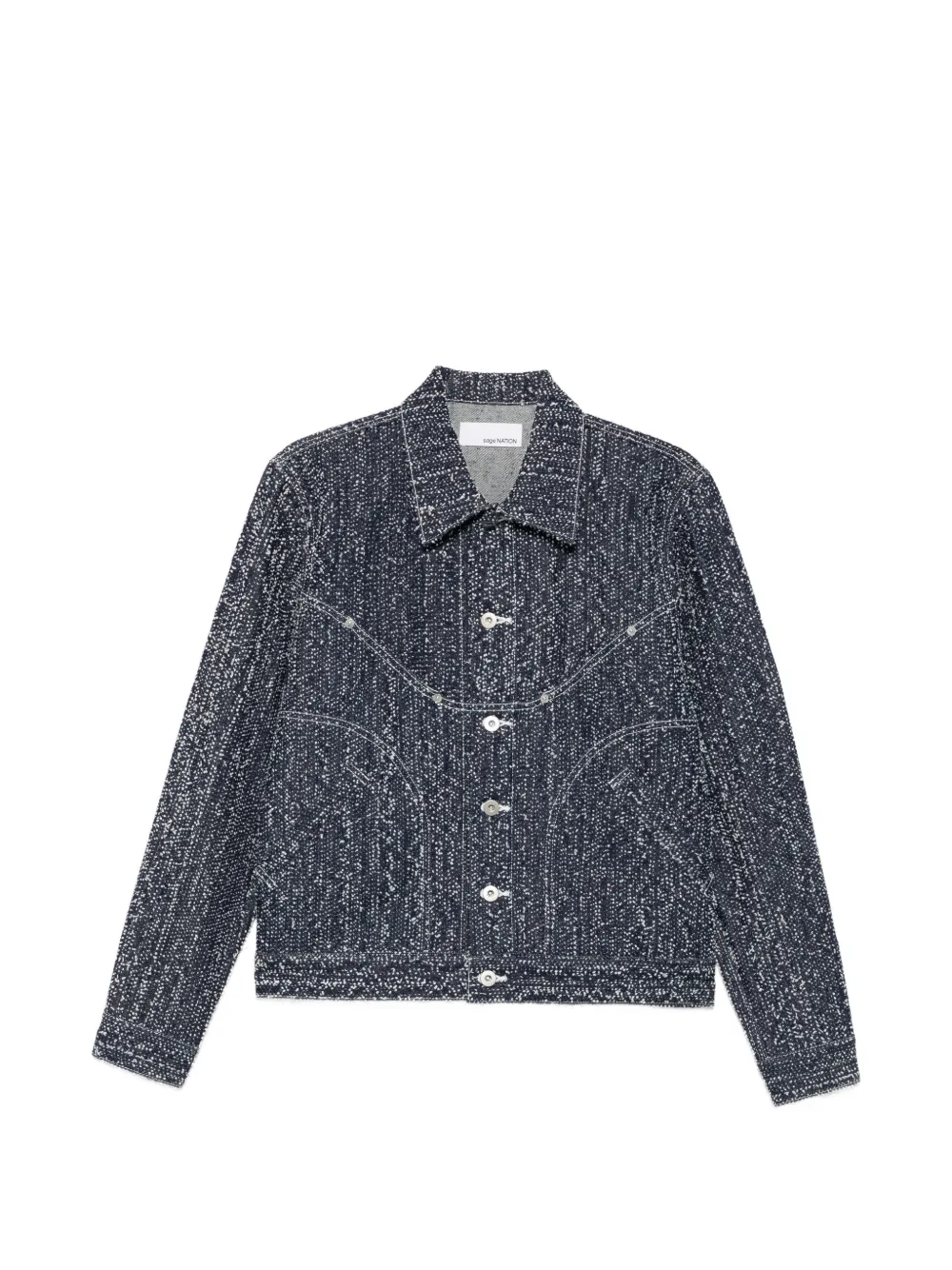 SAGE NATION Jiji panelled denim jacket - Blu