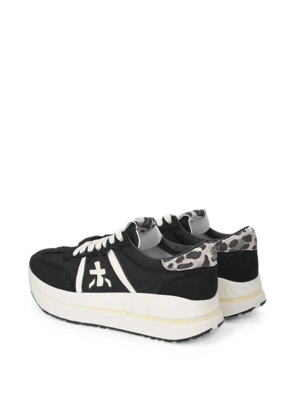 Premiata Beth leopard-print sneakers Zwart
