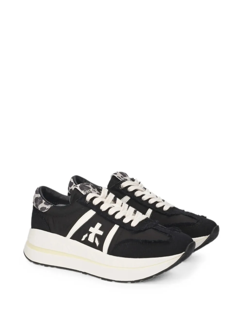 Premiata Beth leopard-print sneakers Zwart