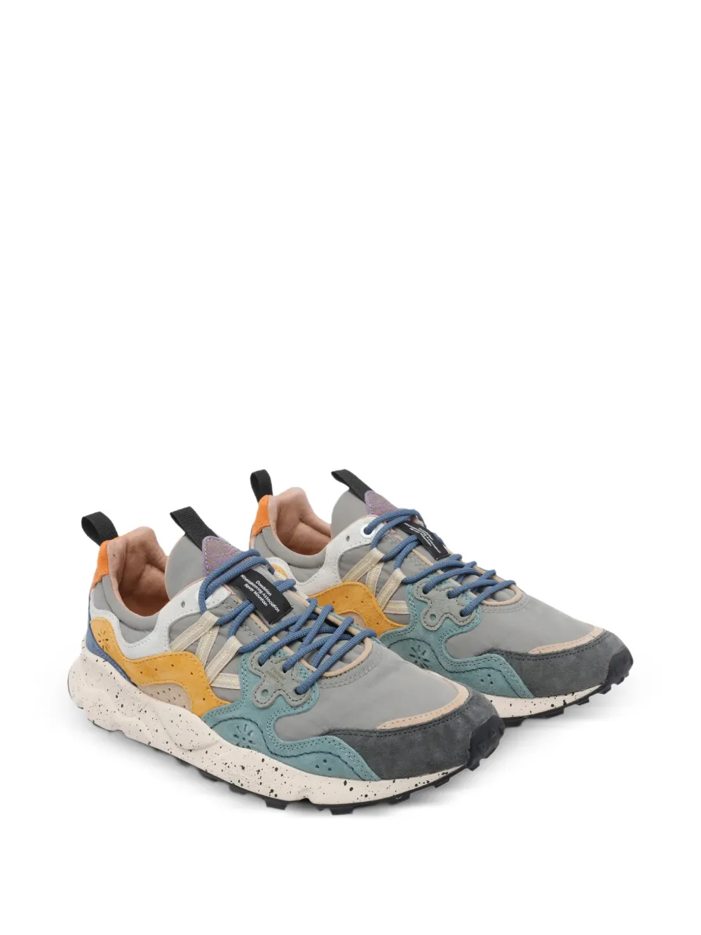 FLOWER MOUNTAIN Yamano 3 Uni suede-panel sneakers Grijs