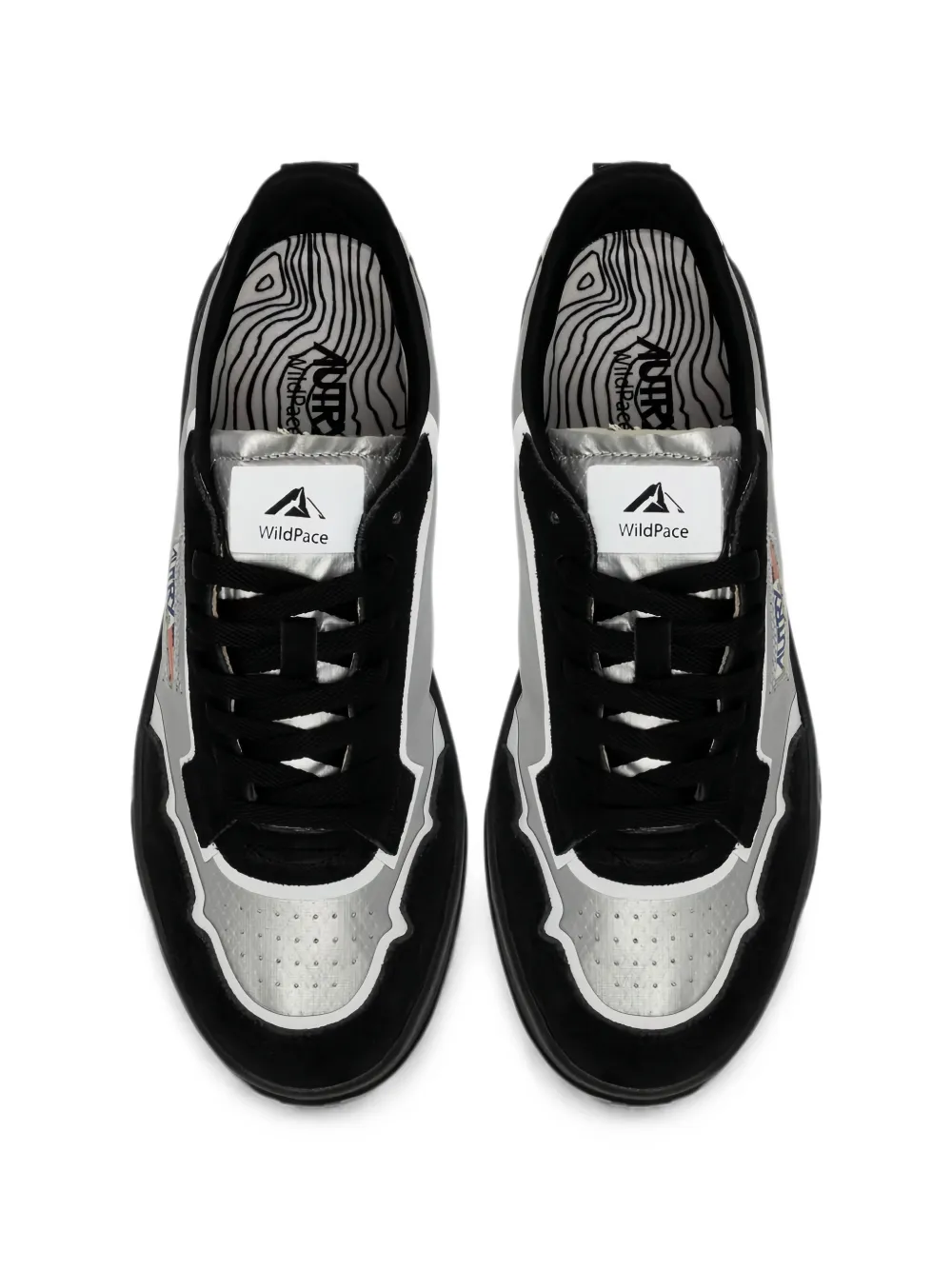 Autry Wildpace Low panelled sneakers Zwart